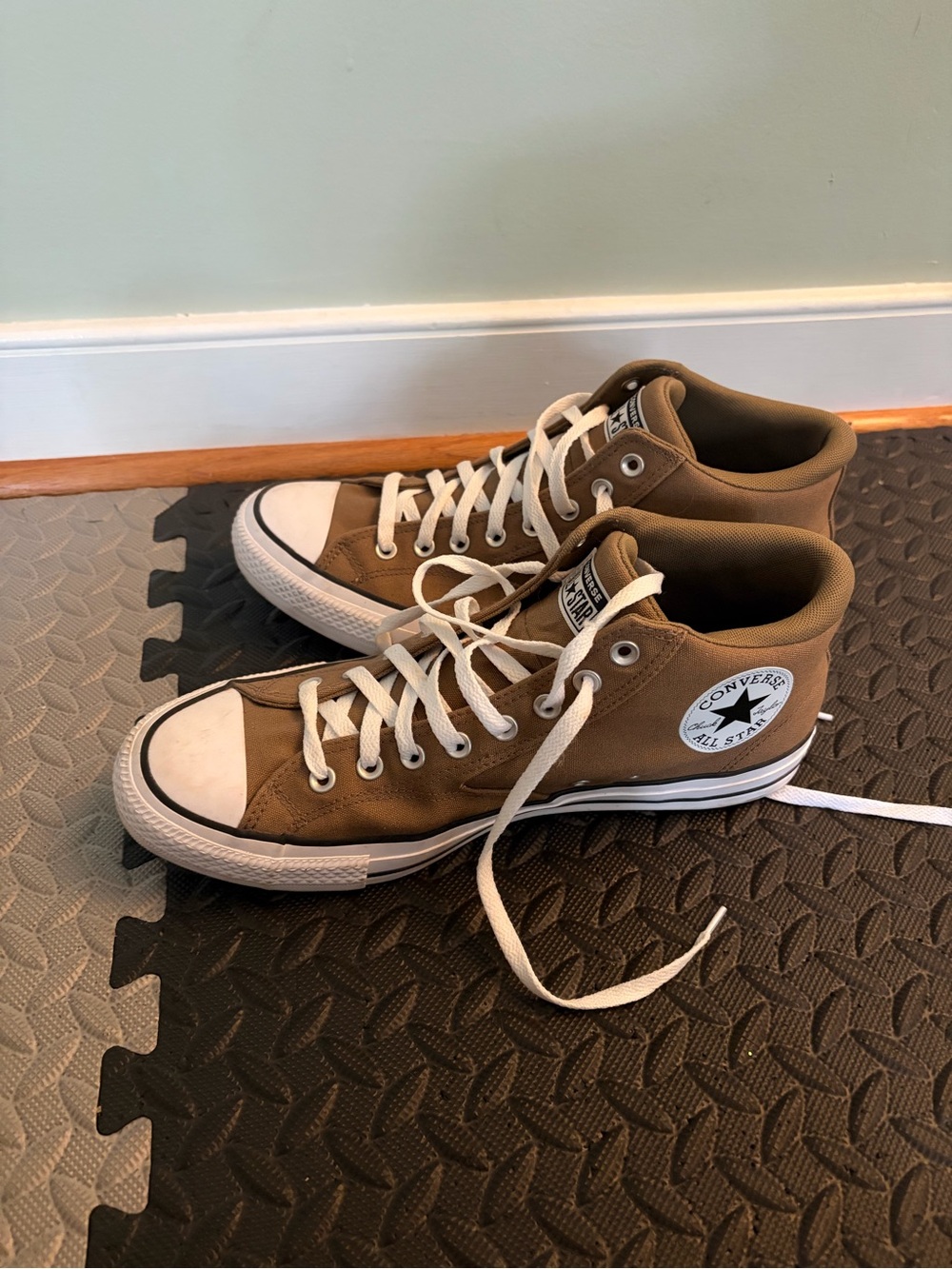 Converse High Top Sneakers - Brown with White Accents
